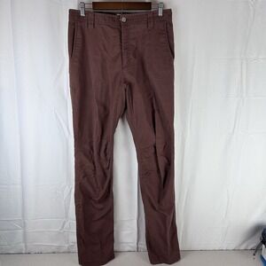 LIVSN Pants Mens 33x34 Red Brown Organic Cotton Stretch Outdoor Hiking Workwear